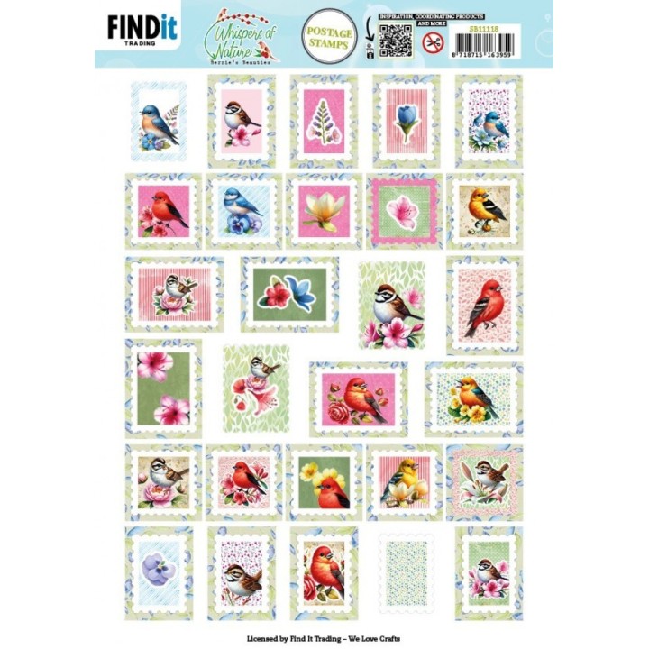 (SB11118)Berries Beauties - Whispers of Nature - Push Out Postage Stamp