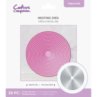(CC-MD-ELE-8CIRC)Crafter's Companion Nesting Metal Die 8 Inch Circle