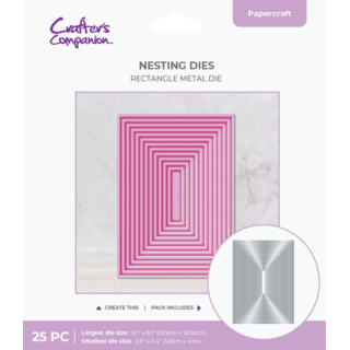 (CC-MD-ELE-8RECT)Crafter's Companion Nesting Metal Die 8 Inch Rectangle