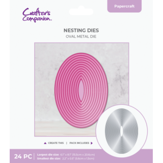 (CC-MD-ELE-8OVAL)Crafter's Companion Nesting Metal Die 8 Inch Oval