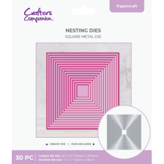 (CC-MD-ELE-8SQUA)Crafter's Companion Nesting Metal Die 8 Inch Square