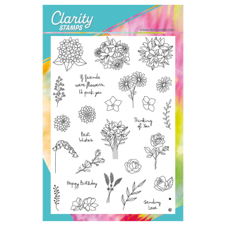 (STA-FL-11796-A5 )Claritystamp Just Flowers A5 Stamp Set
