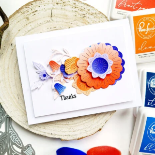 (312525)Pinkfresh Studio Homespun with Heart Die Bloomsmith Florals