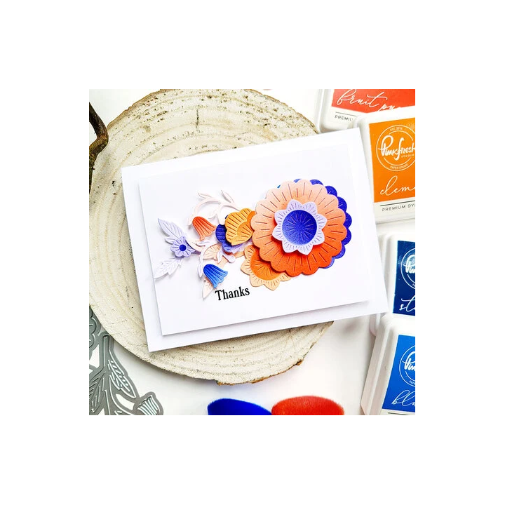 (312525)Pinkfresh Studio Homespun with Heart Die Bloomsmith Florals