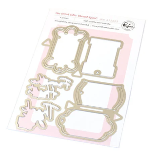 (312825)Pinkfresh Studio Homespun with Heart Die The Stitch Edit Thread Spool