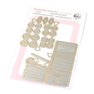 (313025)Pinkfresh Studio Homespun with Heart Die The Stitch Edit Notion Story