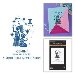 (BPR-042)Spellbinders Block Print Zodiacs Registration Press + Foil Plate Gemini