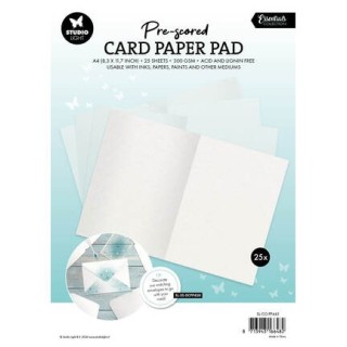 (SL-ES-PP443)Studio Light SL Card Paper Pad pre-scored white cards Essentials nr. 443