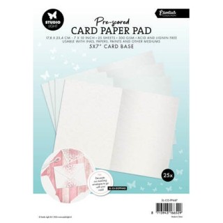(SL-ES-PP447)Studio Light Card Paper Pad pre-scored white cards Essentials nr. 447
