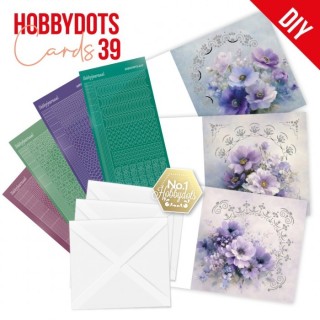 (DODOPP039)Hobbydots Cards 39 - Purple Flowers