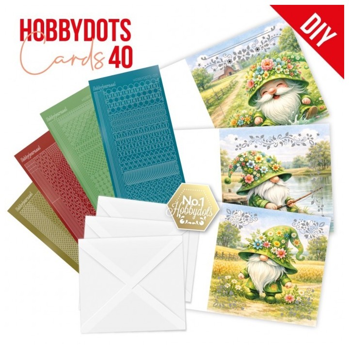(DODOPP040)Hobbydots Cards 40 - Happy Gnomes