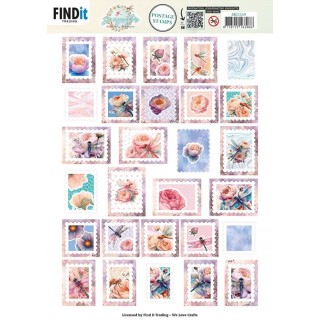 (SB11119)Berries Beauties - Dragonflies - Push Out Postage Stamp