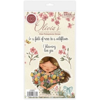 (CCLSTMP007)Craft Consortium Olivia's Wildflower Adventures A6 Photopolymer Stamp Set Be A Wildflower
