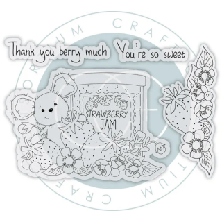 (CCLSTMP004)Craft Consortium Strawberry Tea A6 Photopolymer Stamp Set So Sweet