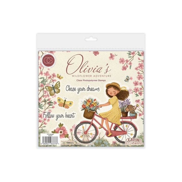 (CCLSTMP008)Craft Consortium Olivia's Wildflower Adventures A6 Photopolymer Stamp Set Dreams