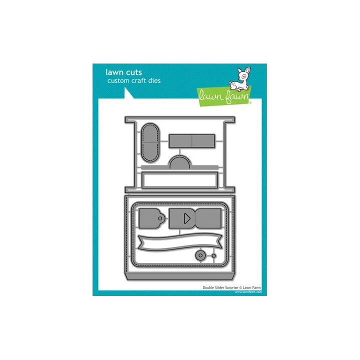 (LF1781)Lawn cuts Double Slider Surprise Lawn Cuts Dies