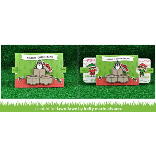 (LF1781)Lawn cuts Double Slider Surprise Lawn Cuts Dies