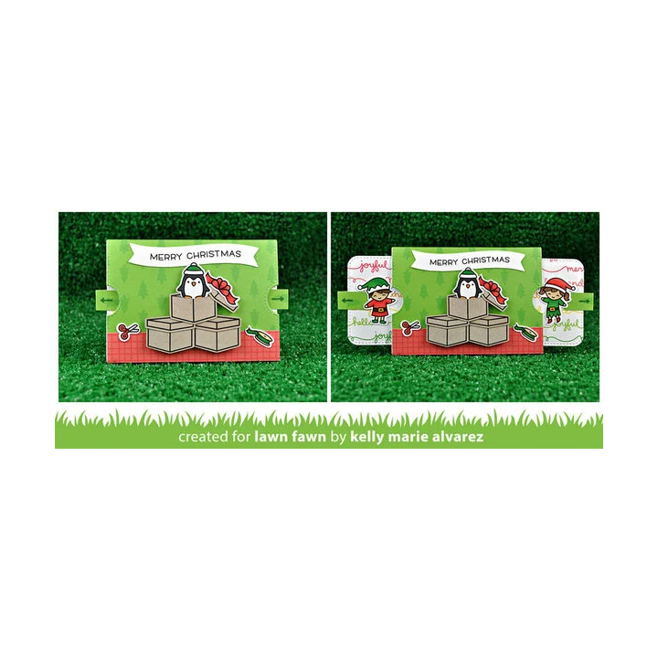 (LF1781)Lawn cuts Double Slider Surprise Lawn Cuts Dies