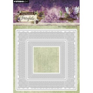 (SL-EF-CD1102)Studio Light Cutting Die Lace frames square Enchanted Fairytale nr. 1102