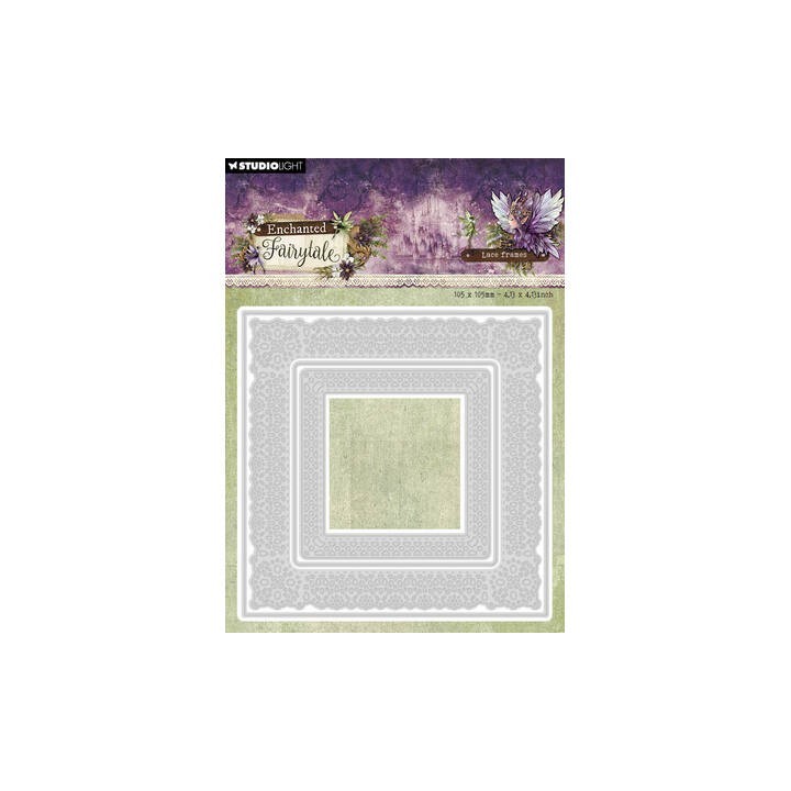 (SL-EF-CD1102)Studio Light Cutting Die Lace frames square Enchanted Fairytale nr. 1102