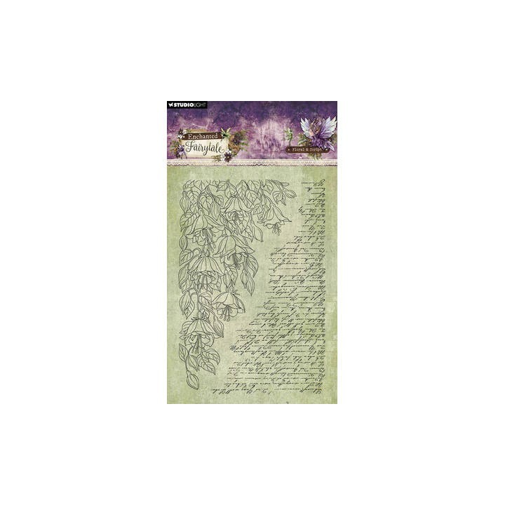 (SL-EF-STAMP940)Studio light Stamp Floral & Script Enchanted Fairytale nr. 940