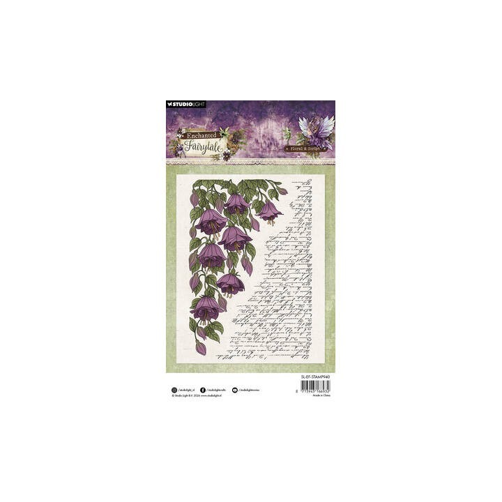(SL-EF-STAMP940)Studio light Stamp Floral & Script Enchanted Fairytale nr. 940