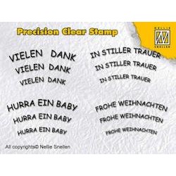 (APST007)Precision Clear Stamp German texts 1