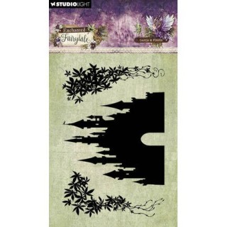 (SL-EF-STAMP942)Studio light Stamp Castle & Plants Enchanted Fairytale nr. 942