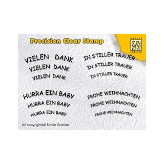 (APST007)Precision Clear Stamp German texts 1