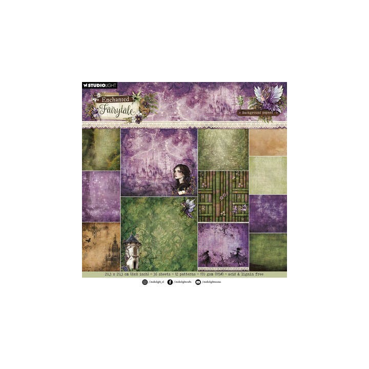 (SL-EF-DPP467)Studio Light Designer Paper Background paper pad Enchanted Fairytale nr. 467