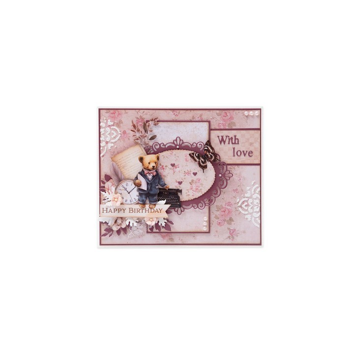 (SL-TTT-CD1079)Studio Light Cutting Die Bear gift bag accesories Teddy's Tea Time nr. 1079