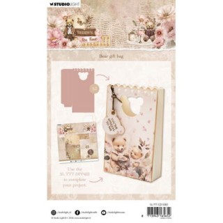 (SL-TTT-CD1080)Studio Light Cutting Die Bear gift bag Teddy's Tea Time nr. 1080
