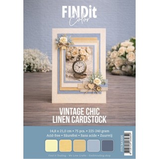 (FITCBA5005)Find It Color - Linen Cardstock Pack A5 - Vintage Chic Pack