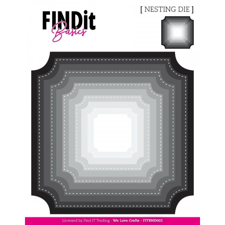 (FITBND002)Find It Basics - Nesting Dies - Cut Corner Squares