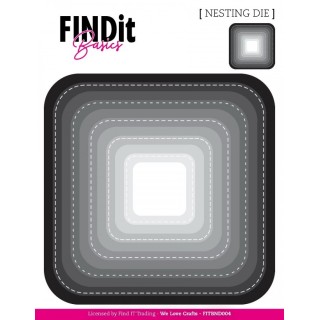 (FITBND004)Find It Basics - Nesting Dies - Curved Squares