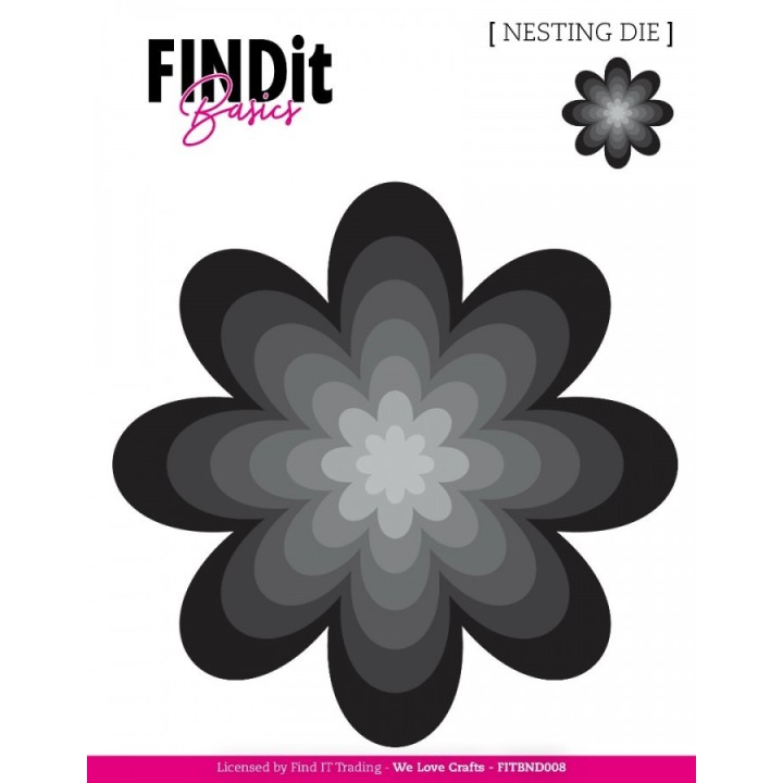 (FITBND008)Find It Basics - Nesting Dies - Petal Flower
