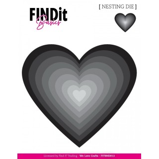 (FITBND013)Find It Basics - Nesting Dies - Hearts 2