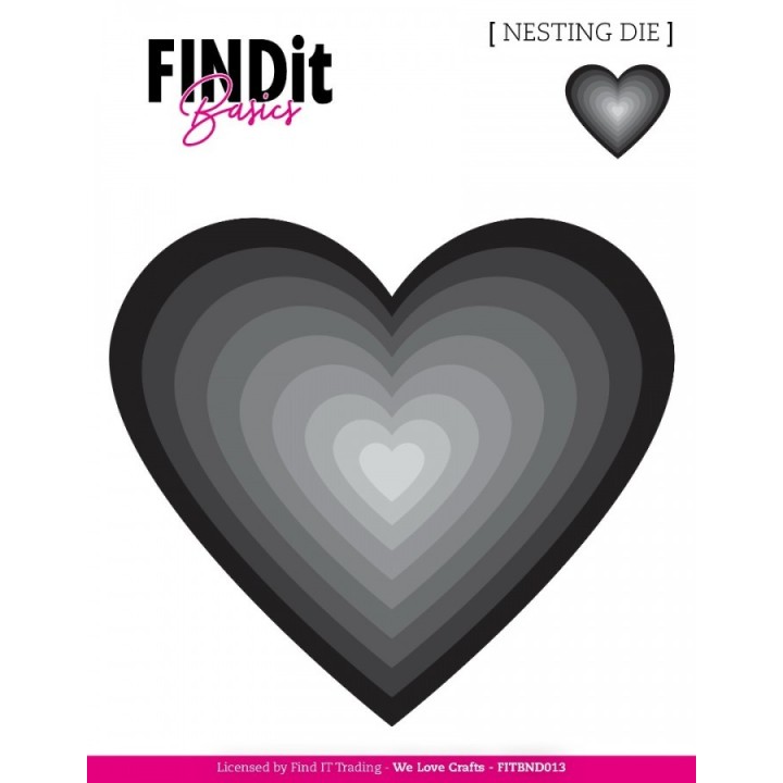 (FITBND013)Find It Basics - Nesting Dies - Hearts 2