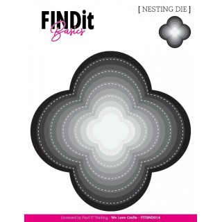 (FITBND014)Find It Basics - Nesting Dies - Stitched Quatrefoil