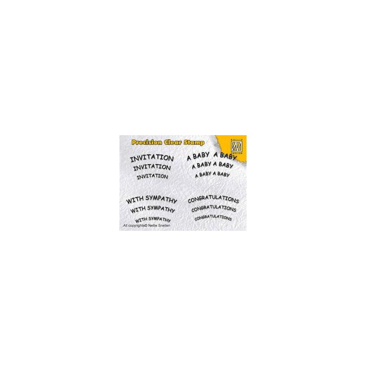 (APST010)Precision Clear Stamp English texts 2