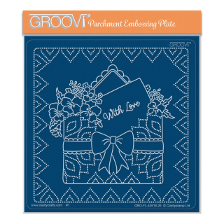 (GRO-FL-42618-26)Groovi Plate Midi Linda's Pansies with Lace Envelope