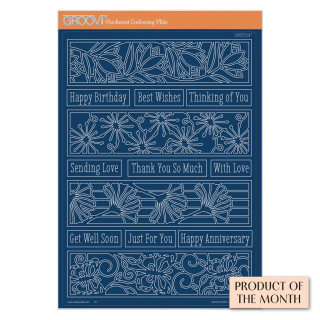 (GRO-PA-42631-16)Groovi plate A4 - Bookmark Panels