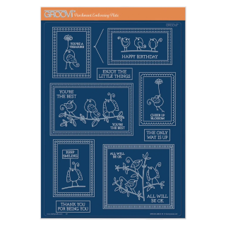 (GRO-BI-42632-16)Groovi plate A4 - Picture This: Little SHAC Birds