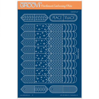 (GRO-OB-42605-04)Groovi Plate A5 Pom Poms Tem with Instructions
