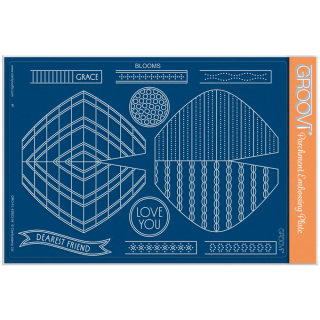 (GRO-FL-42603-04)Groovi Plate A5 Blooms Tem-Plate with Instructions