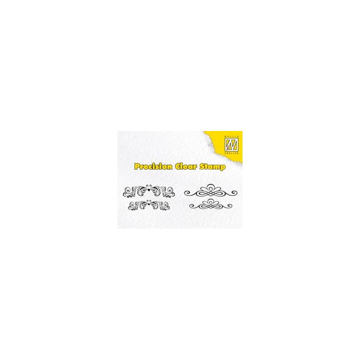 (APST020)Precision Clear Stamp swirls & diamonds