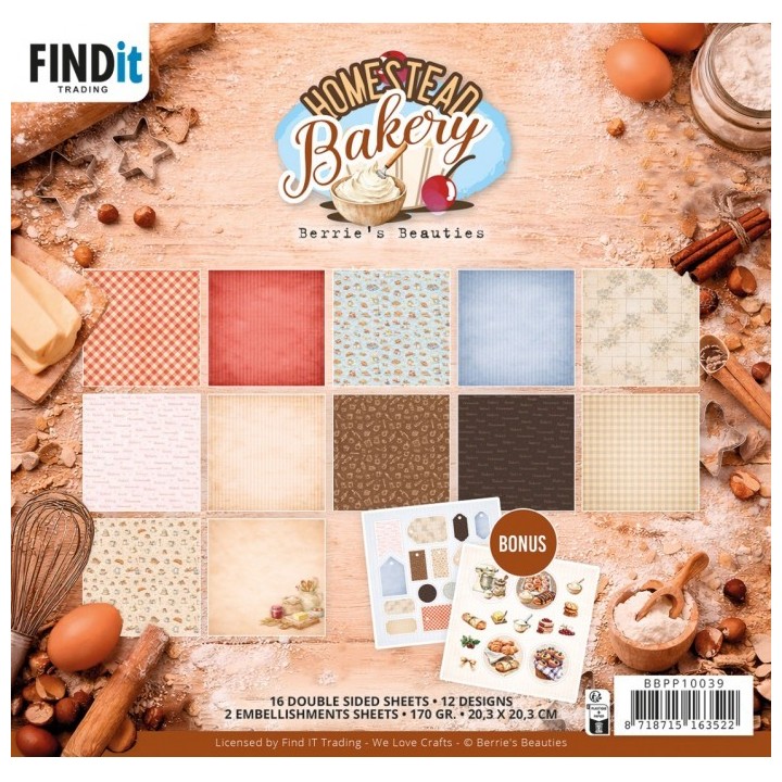(BBPP10039)Paperpack - Berries Beauties - Homestead Bakery 20 x 20 cm