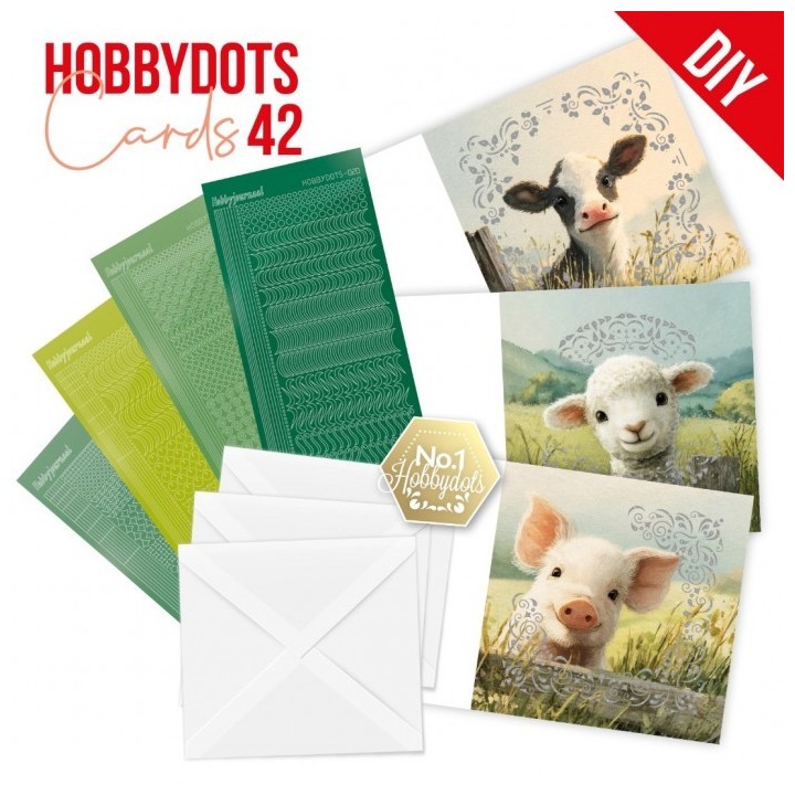 (DODOPP042)Hobbydots Cards 42 - Spring Animals