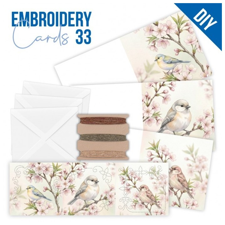 (STDOPP033)Stitch and Do Cards 33 - Blossom Birds