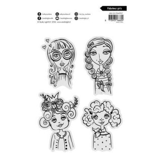 (ABM-26-STAMP937)Studio light Stamp Fabulous Girls Art by Marlene n° 937